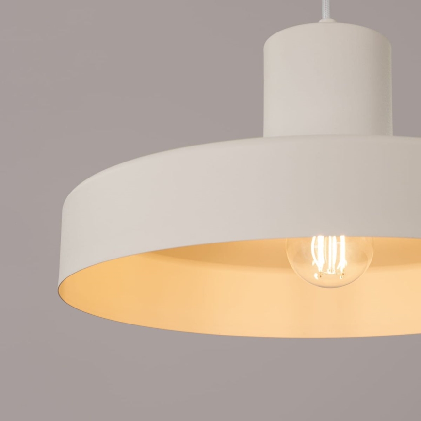 Підвісна люстра BILO 1xE27/15W/230V діаметр 35 см кремовий