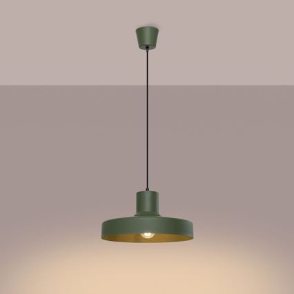 Підвісна люстра BILO 1xE27/15W/230V діаметр 35 см зелений