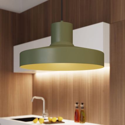 Підвісна люстра BILO 1xE27/15W/230V діаметр 35 см зелений