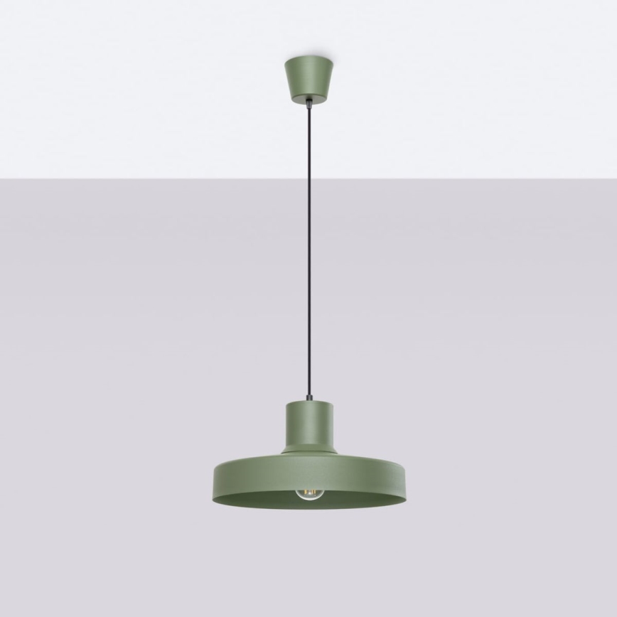Підвісна люстра BILO 1xE27/15W/230V діаметр 35 см зелений