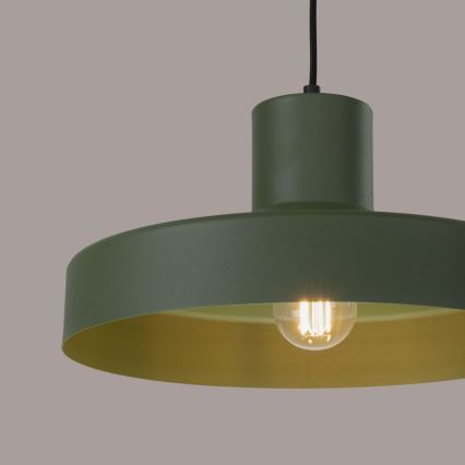 Підвісна люстра BILO 1xE27/15W/230V діаметр 35 см зелений