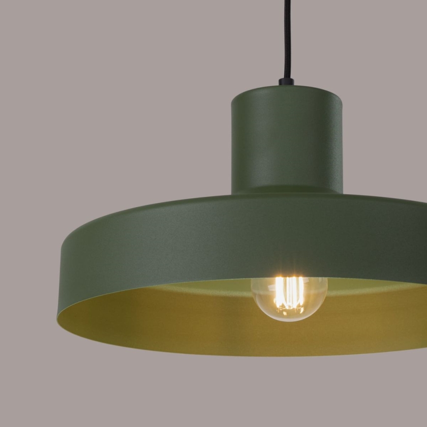 Підвісна люстра BILO 1xE27/15W/230V діаметр 35 см зелений
