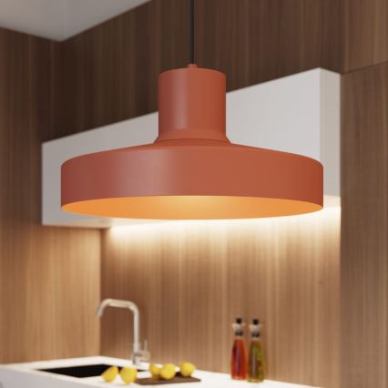 Підвісна люстра BILO 1xE27/15W/230V діаметр 35 см помаранчевий