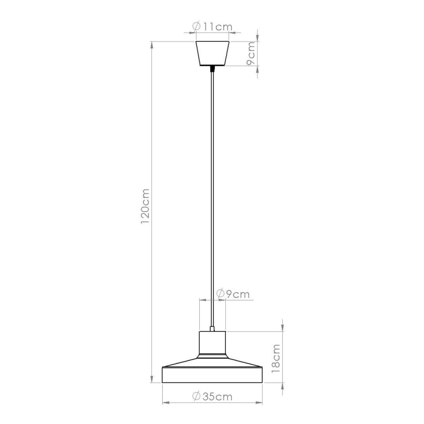 Підвісна люстра BILO 1xE27/15W/230V діаметр 35 см помаранчевий