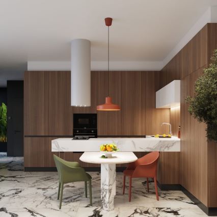 Підвісна люстра BILO 1xE27/15W/230V діаметр 35 см помаранчевий