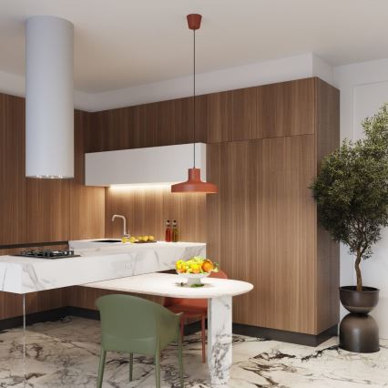 Підвісна люстра BILO 1xE27/15W/230V діаметр 35 см помаранчевий