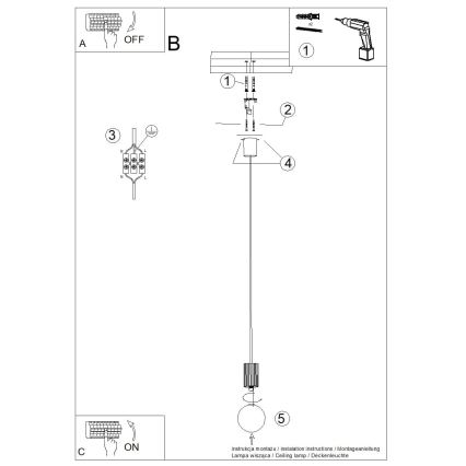 Подвесная люстра HALO 1xG9/8W/230V диаметр 12 см кремовый