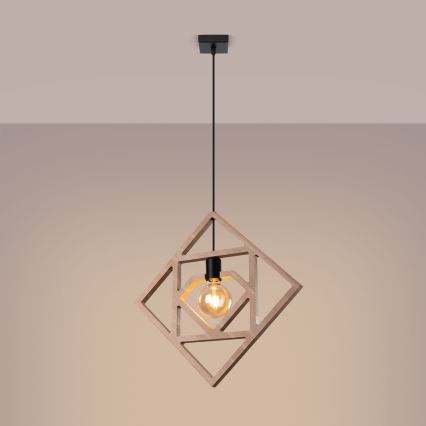 Подвесная люстра CARO 1xE27/15W/230V бук