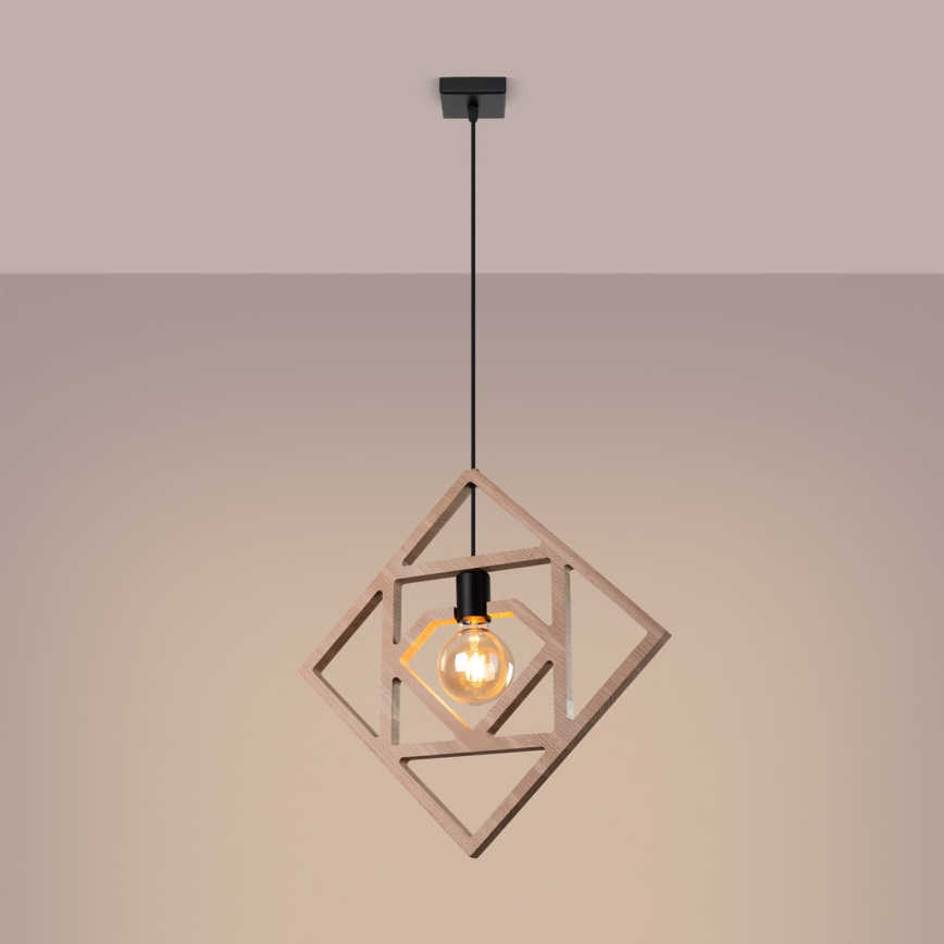 Подвесная люстра CARO 1xE27/15W/230V бук