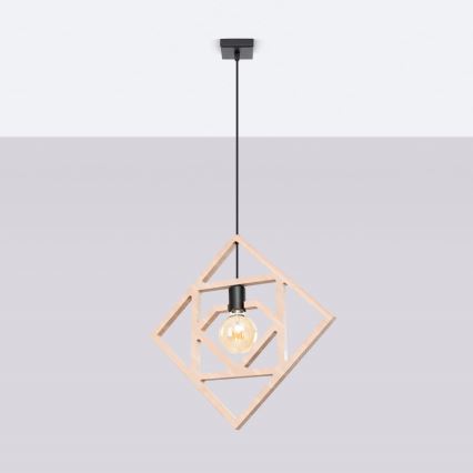 Подвесная люстра CARO 1xE27/15W/230V бук