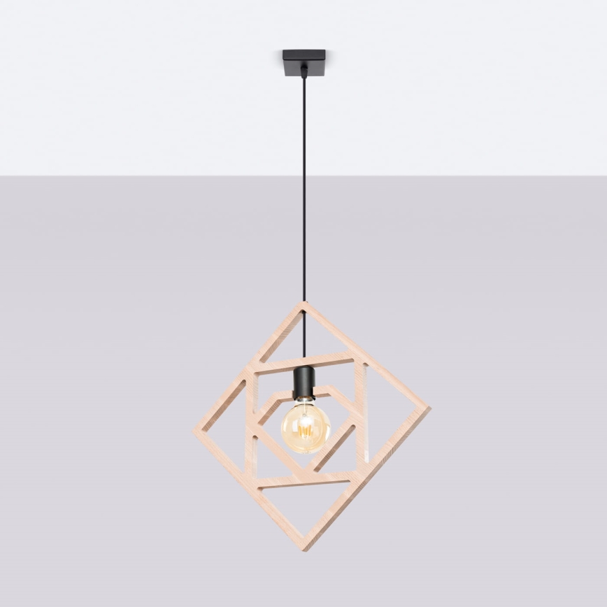 Подвесная люстра CARO 1xE27/15W/230V бук