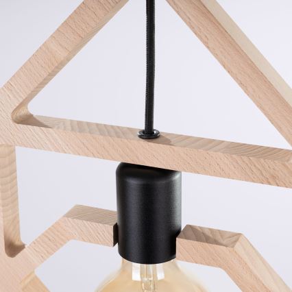 Подвесная люстра CARO 1xE27/15W/230V бук
