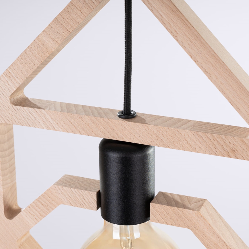 Подвесная люстра CARO 1xE27/15W/230V бук