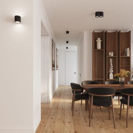 Точковий світильник AURA 1xGU10/10W/230V 10 см чорний