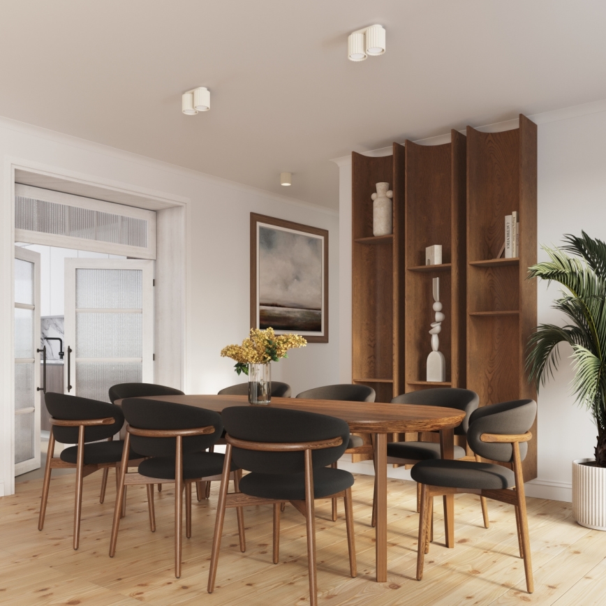 Точечный светильник AURA 2xGU10/10W/230V кремовый