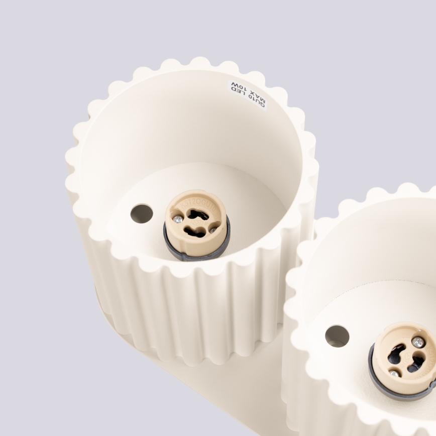 Точечный светильник AURA 2xGU10/10W/230V кремовый