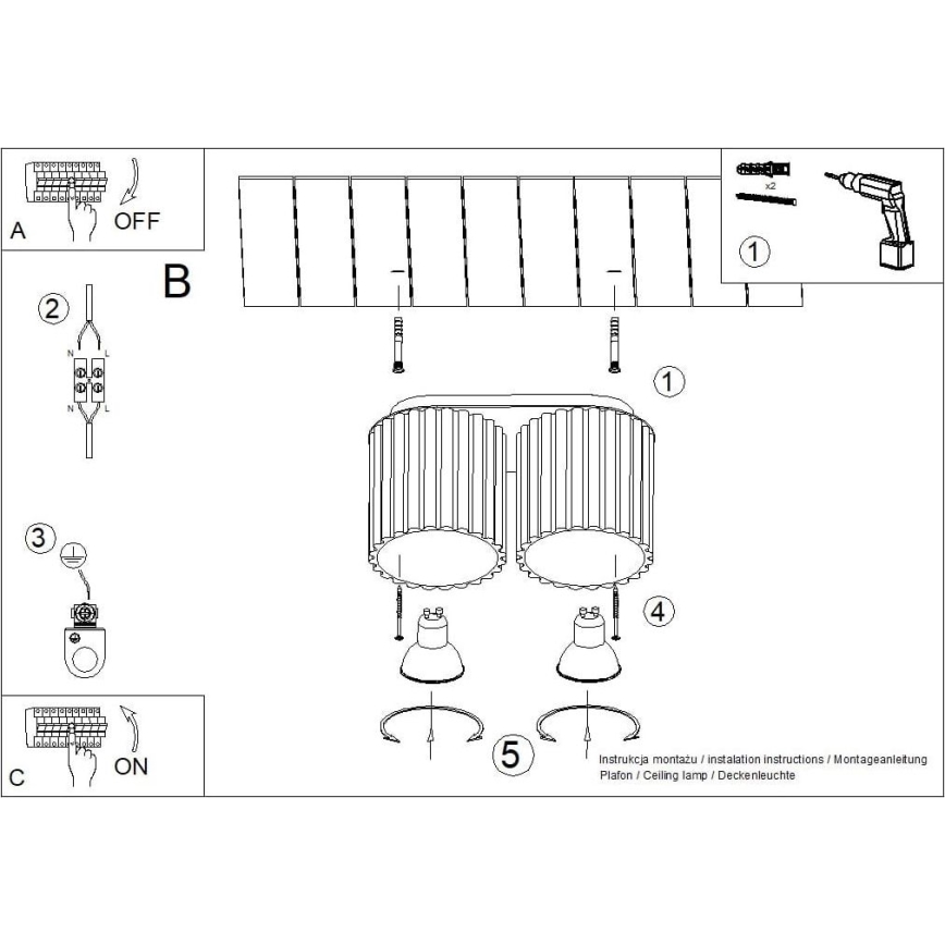 Точковий світильник AURA 2xGU10/10W/230V зелений