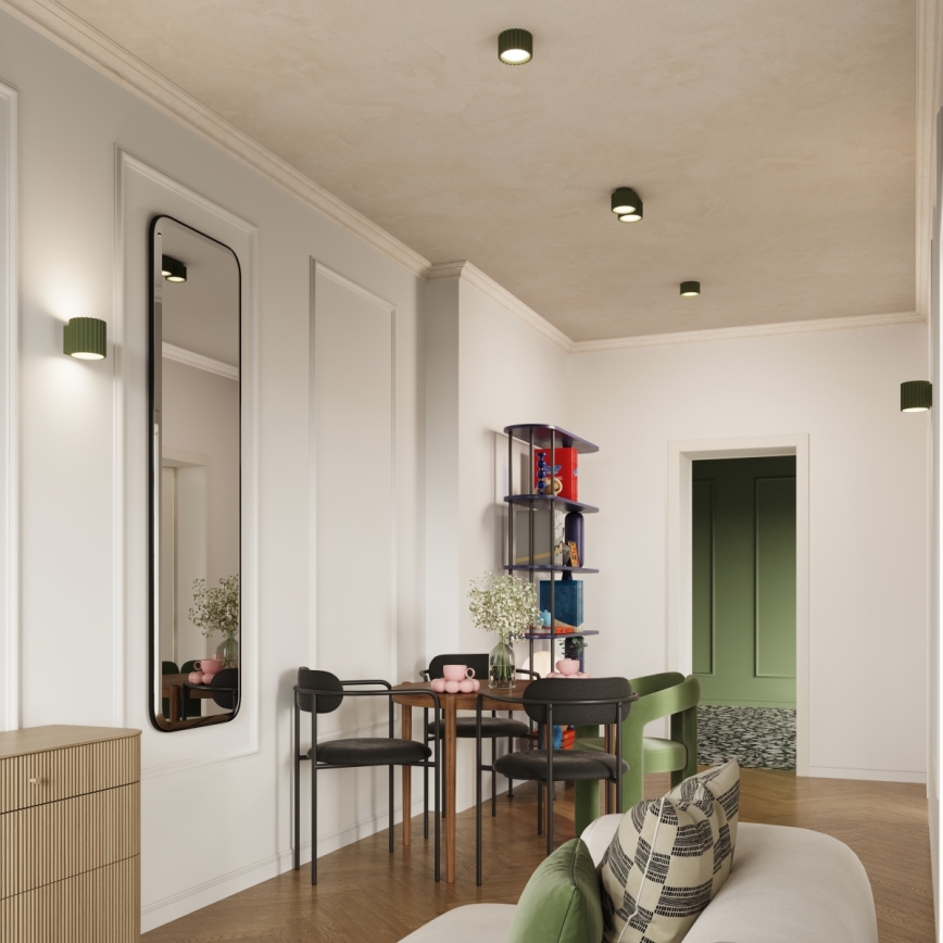 Точечный светильник AURA 1xGX53/10W/230V 6 см зелёный