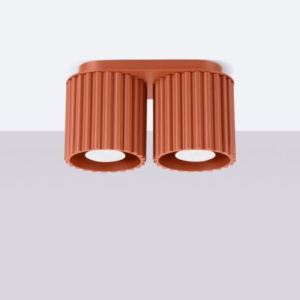 Точковий світильник AURA 2xGU10/10W/230V помаранчевий