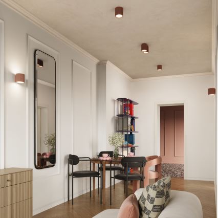 Точечный светильник AURA 1xGU10/10W/230V 10 см коричневый