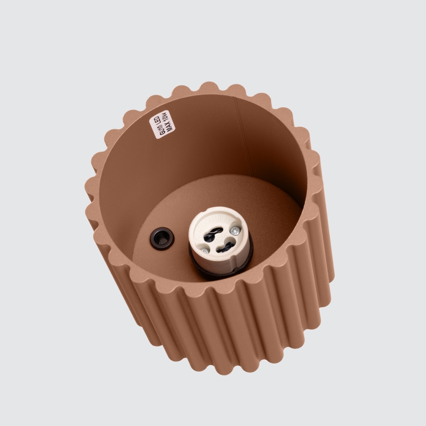 Точечный светильник AURA 1xGU10/10W/230V 10 см коричневый