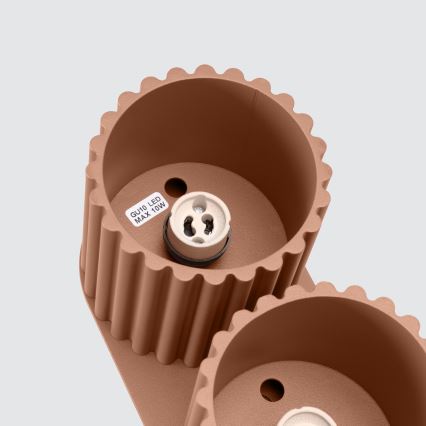 Точковий світильник AURA 2xGU10/10W/230V коричневий