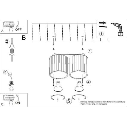 Точковий світильник AURA 2xGU10/10W/230V коричневий