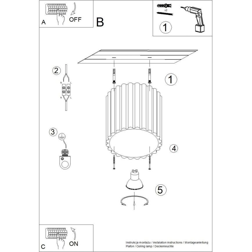 Точковий світильник AURA 1xGU10/10W/230V, 10 cm, синій