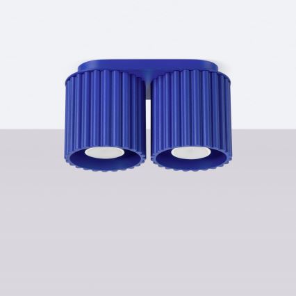 Точковий світильник AURA 2xGU10/10W/230V синій