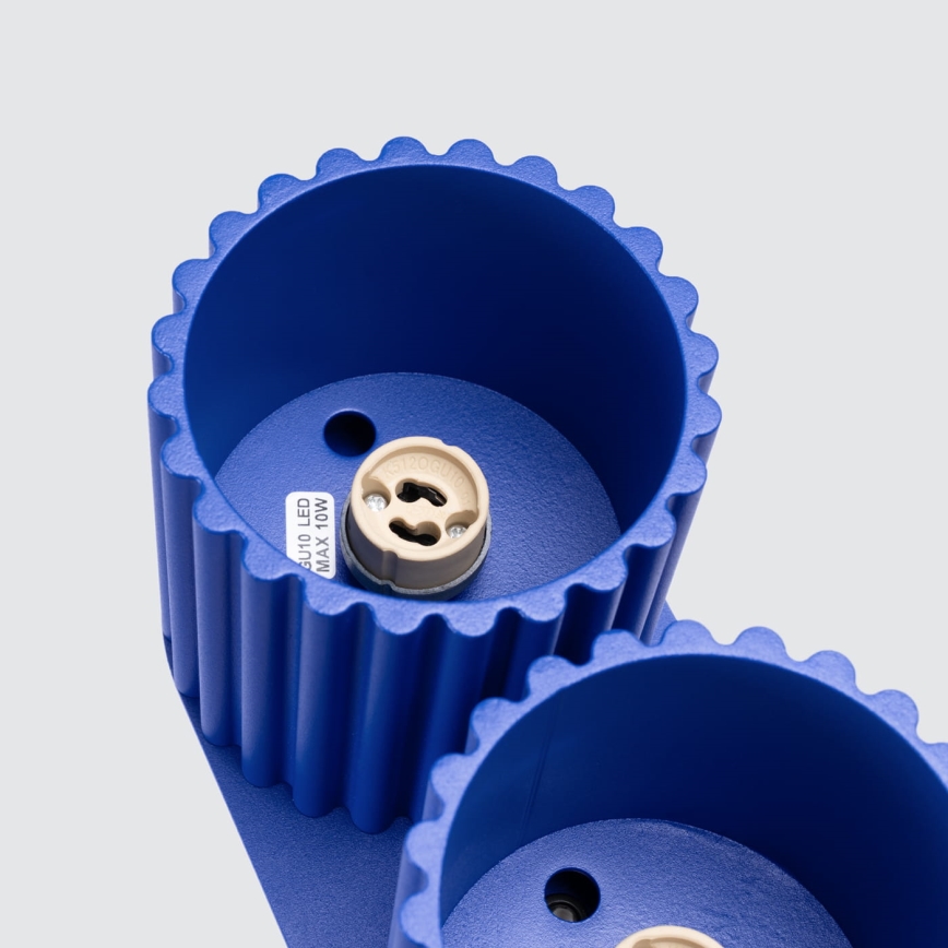 Точковий світильник AURA 2xGU10/10W/230V синій