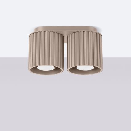 Точечный светильник AURA 2xGU10/10W/230V taupe