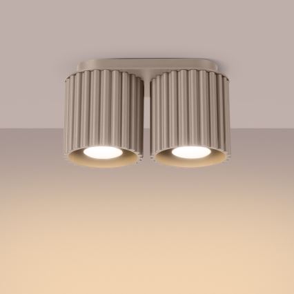 Точечный светильник AURA 2xGU10/10W/230V taupe