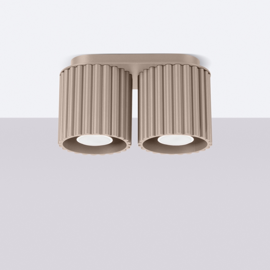 Точковий світильник AURA 2xGU10/10W/230V коричнево-сірий