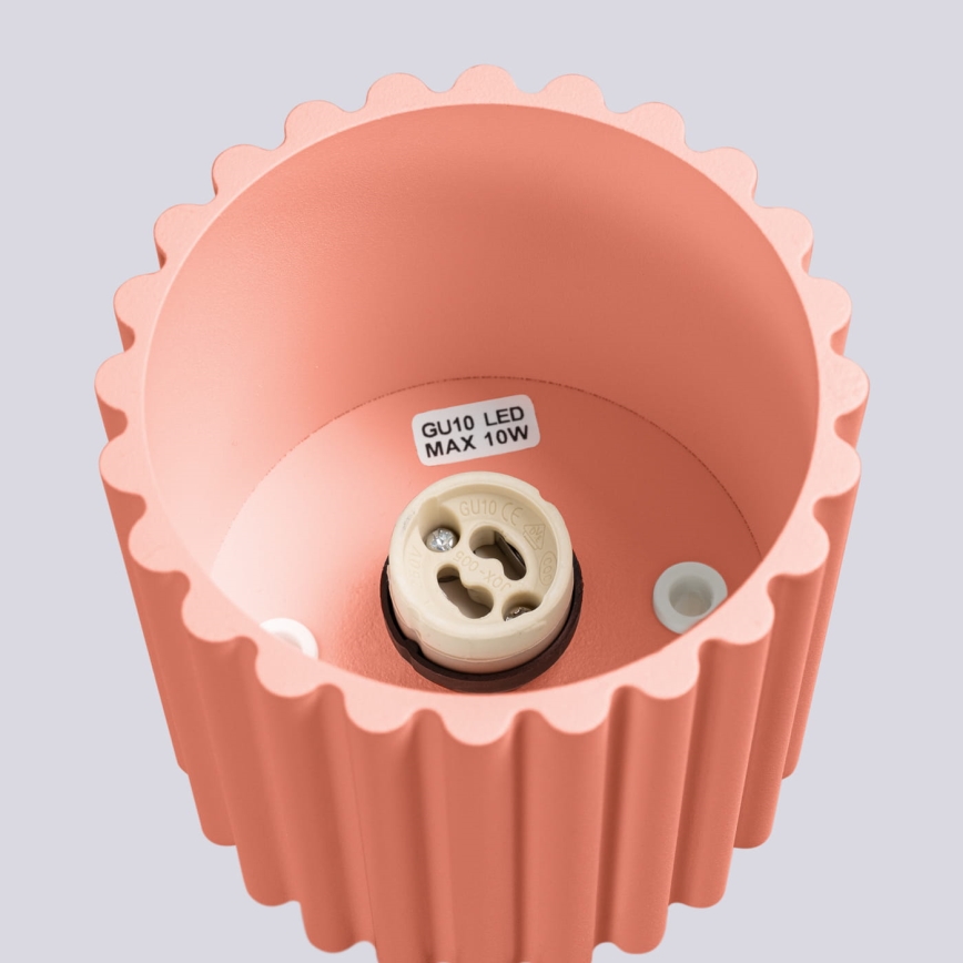 Точковий світильник AURA 1xGU10/10W/230V 10 см рожевий