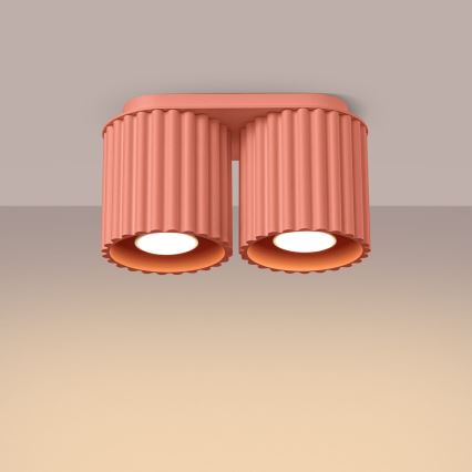 Точковий світильник AURA 2xGU10/10W/230V рожевий
