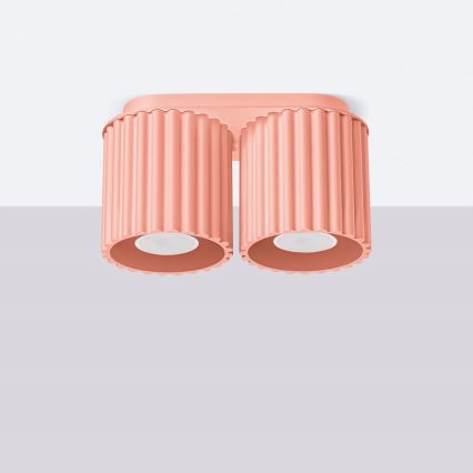 Точковий світильник AURA 2xGU10/10W/230V рожевий