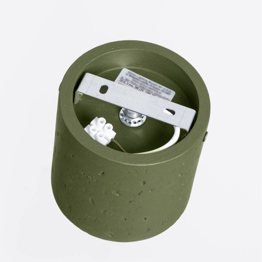 Точечный светильник ORBIS 1xGU10/10W/230V, бетон/зелёный
