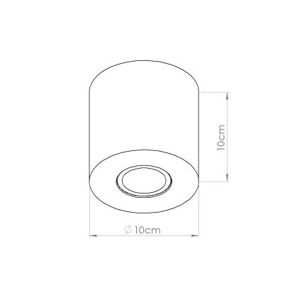 Точечный светильник ORBIS 1xGU10/10W/230V бетон/кремовый