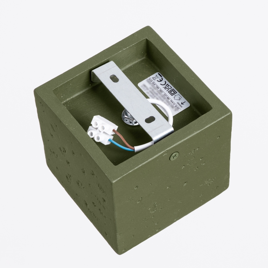Точечный светильник QUAD 1xGU10/10W/230V бетон/зелёный