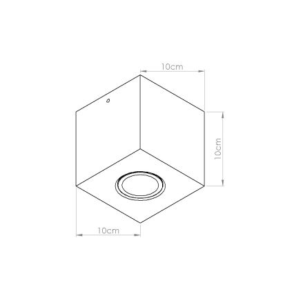 Точечный светильник QUAD 1xGU10/10W/230V бетон/кремовый