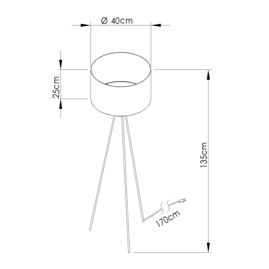 Підлогова лампа NEVIA 1xE27/15W/230V синя