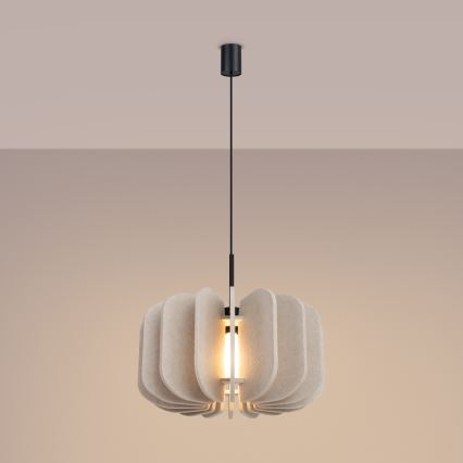 Люстра на шнурі MULA 1xE27/15W/230V, діам. 45 см, кремова