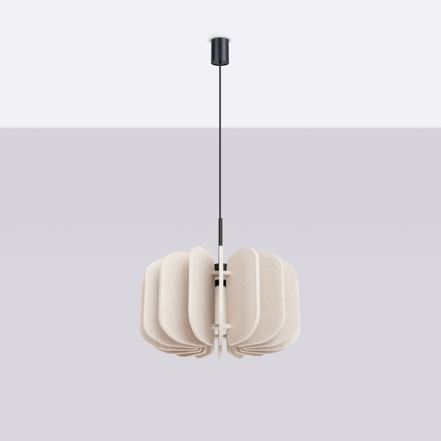 Люстра на шнурі MULA 1xE27/15W/230V, діам. 45 см, кремова