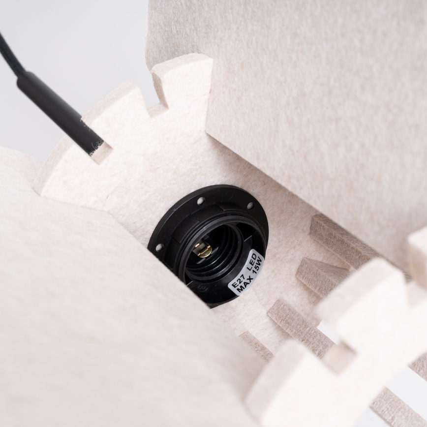 Люстра на шнурі MULA 1xE27/15W/230V, діам. 45 см, кремова