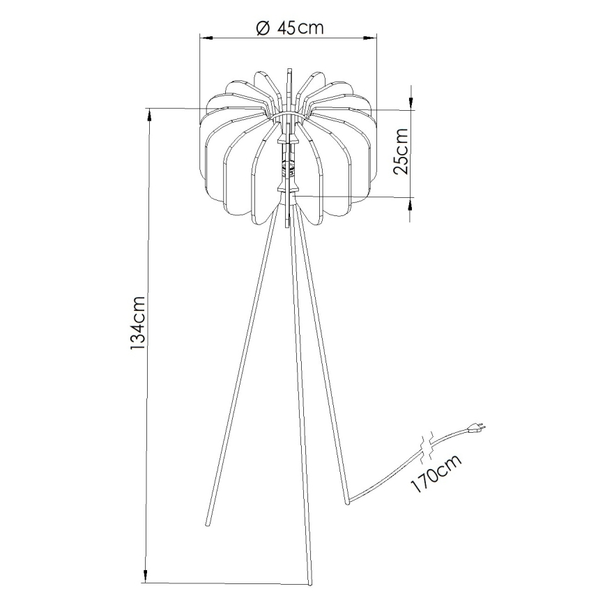 Підлогова лампа MULA 1xE27/15W/230V синя