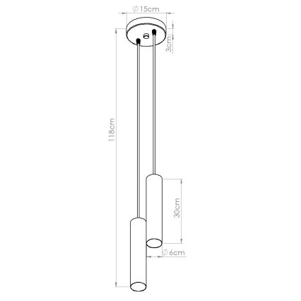 Люстра на тросе LAGOS 2xGU10/10W/230V белая
