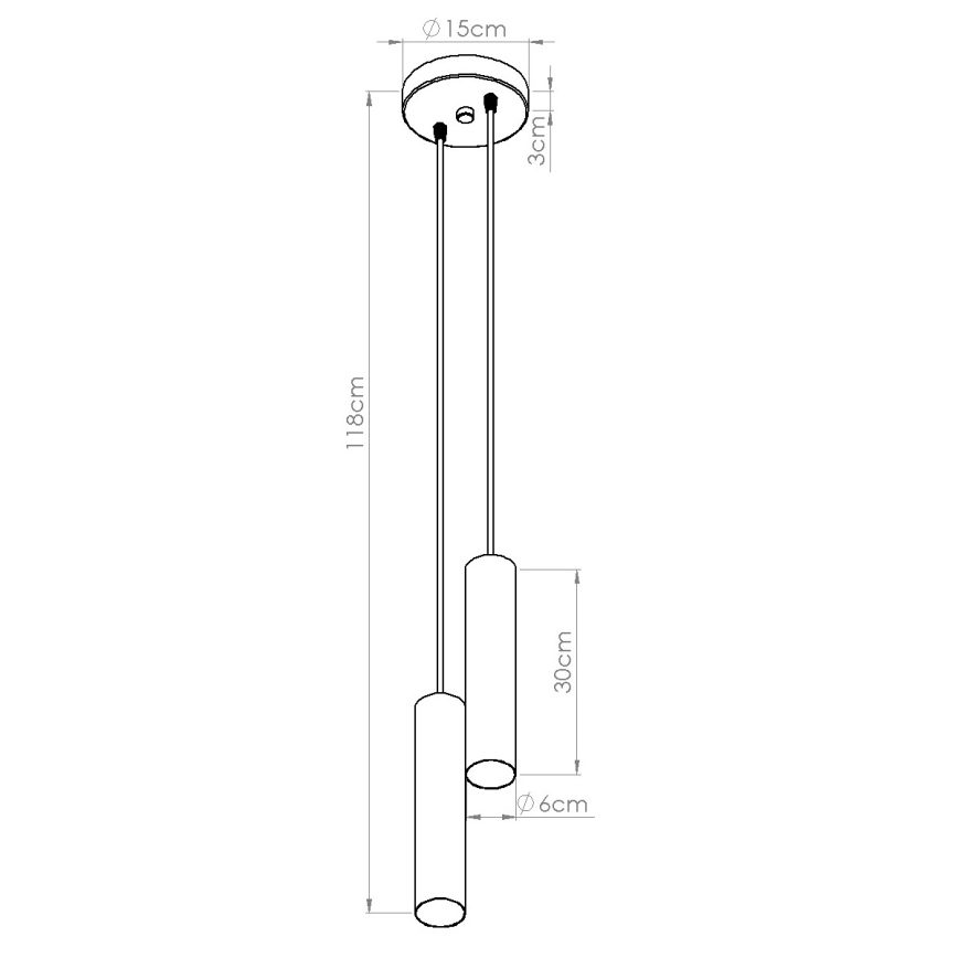 Люстра на тросе LAGOS 2xGU10/10W/230V белая