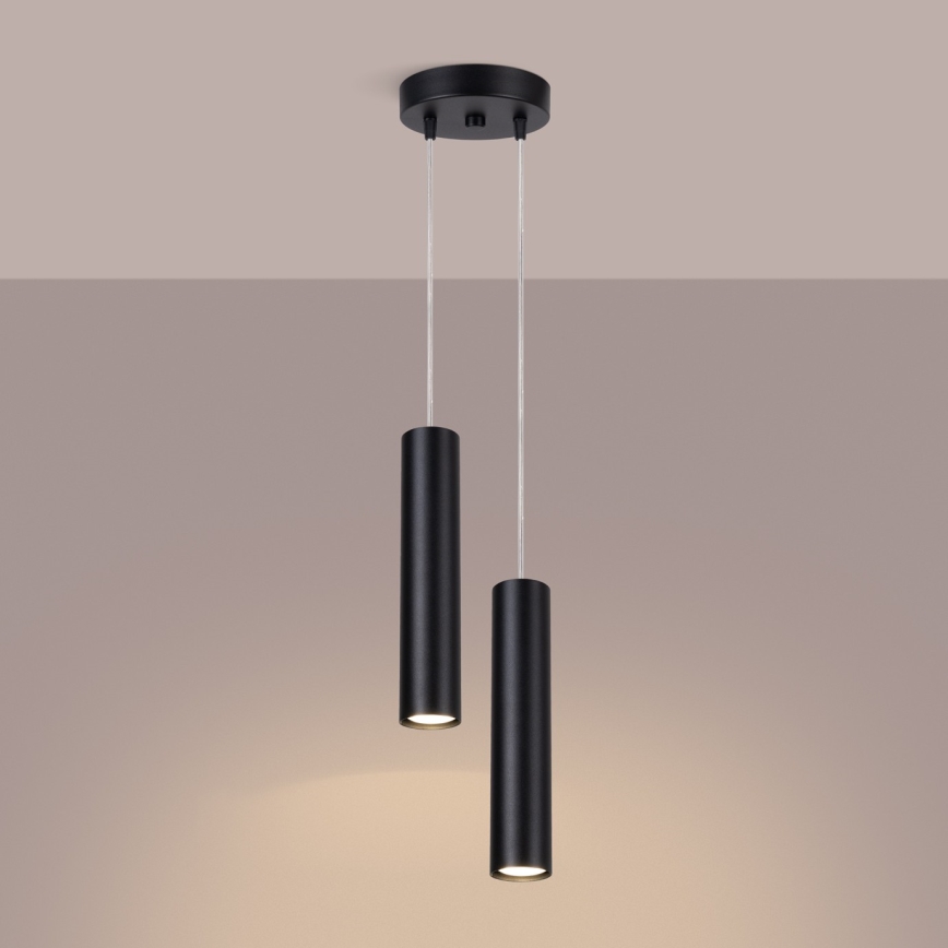 Люстра на тросе LAGOS 2xGU10/10W/230V черная