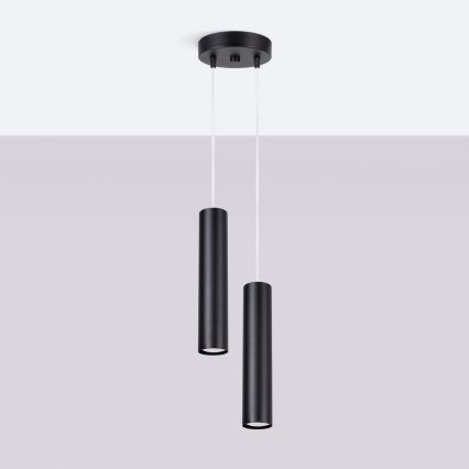 Люстра на тросе LAGOS 2xGU10/10W/230V черная