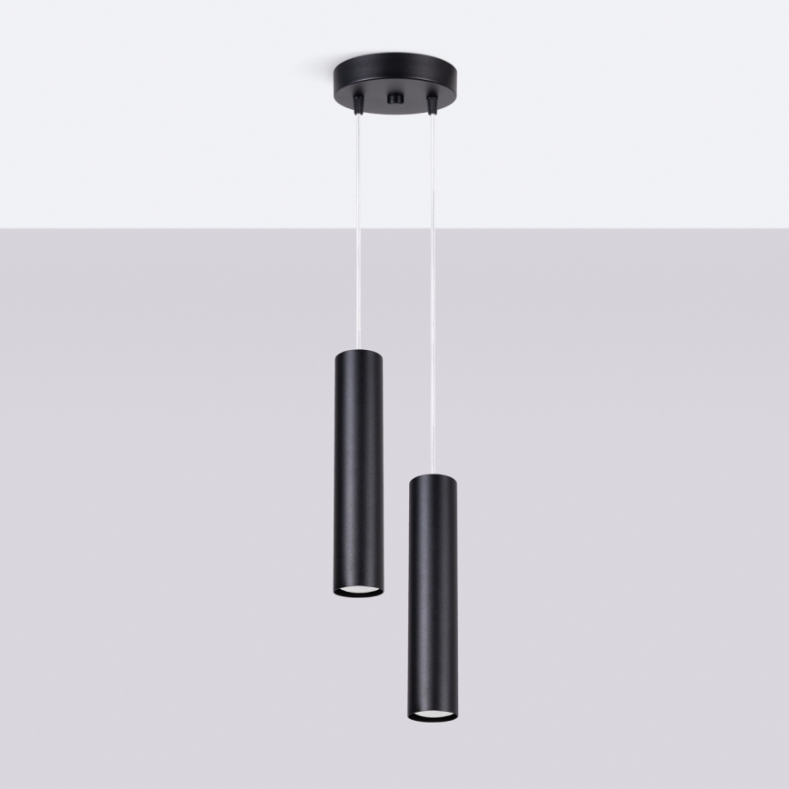 Люстра на тросе LAGOS 2xGU10/10W/230V черная